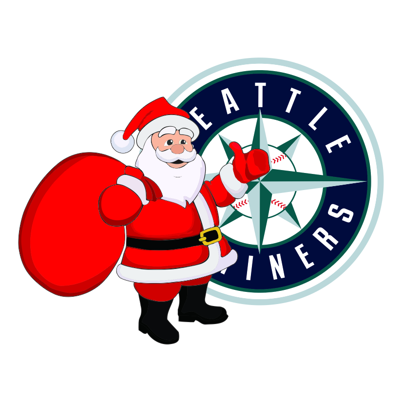 Seattle Mariners Santa Claus Logo iron on paper